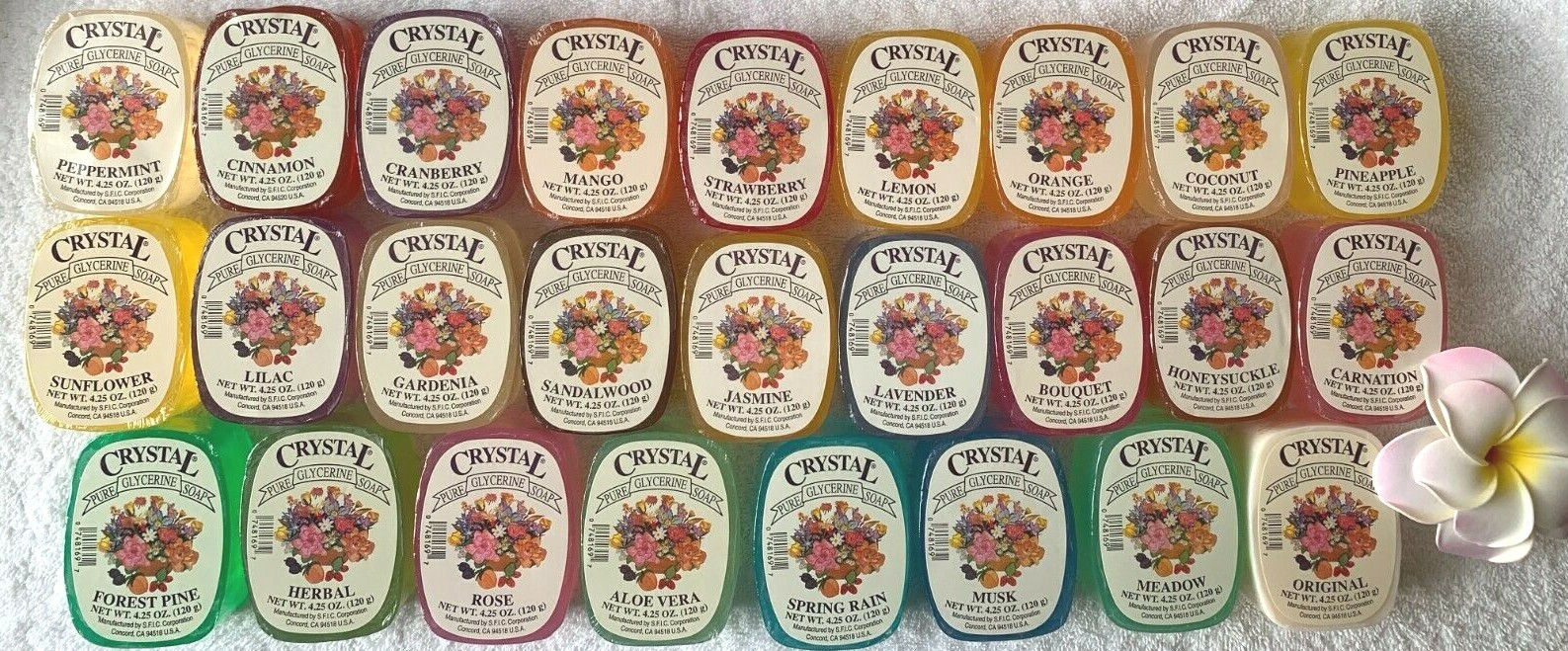 CRYSTAL PURE GLYCERINE Soap***U chOOsE scEnt(s)***4.25 oz/120 g~BRAND NEW~SEALED