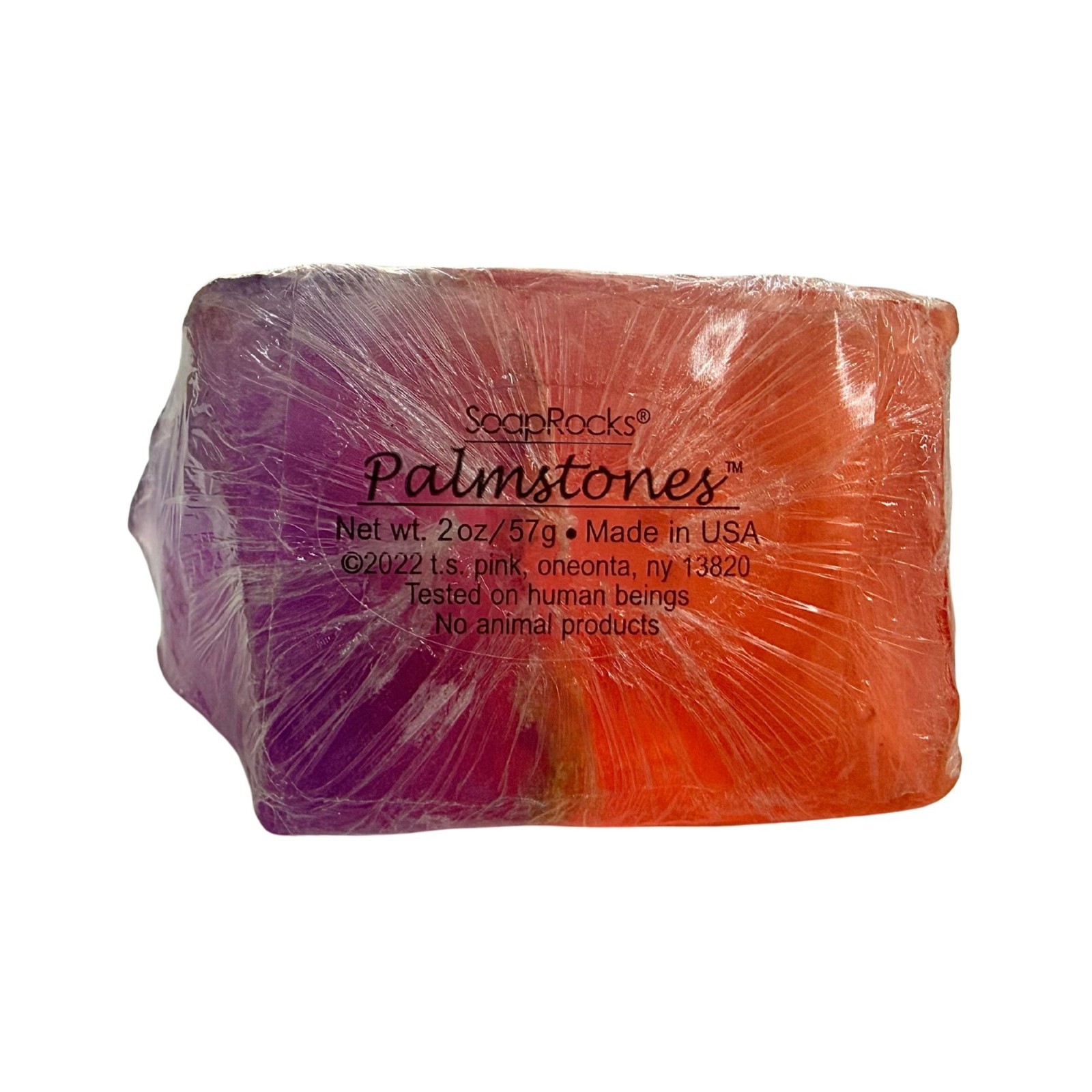 SoapRocks Palmstones Soap Bar 2oz Handcrafted Vegan Orange/Purple