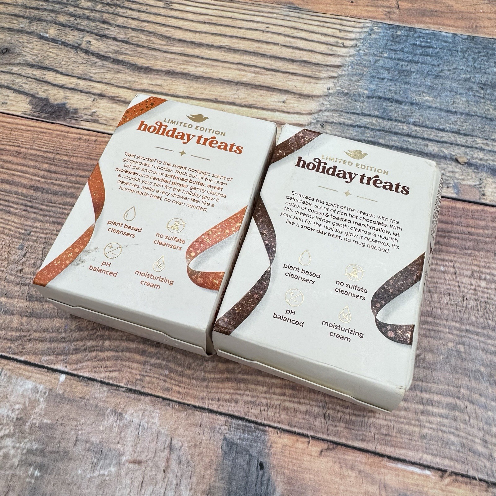 Dove Hot Cocoa Swirl /Gingerbread Limited Edition Holiday Beauty Bar Soap 2 Pack