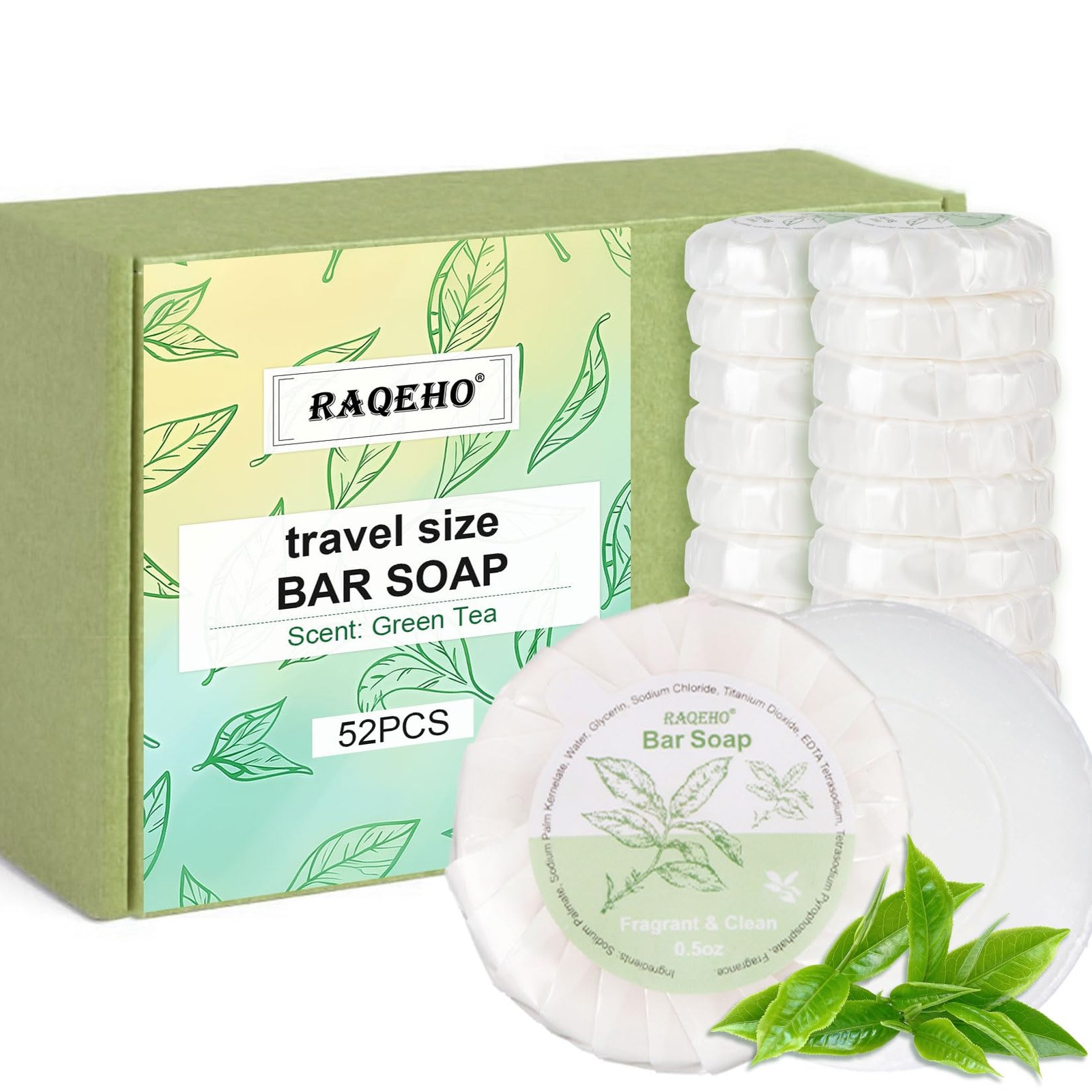52 Mini Bar Soap Bulk Travel Soap Individually Wrapped Body Bath Gentle Soap…