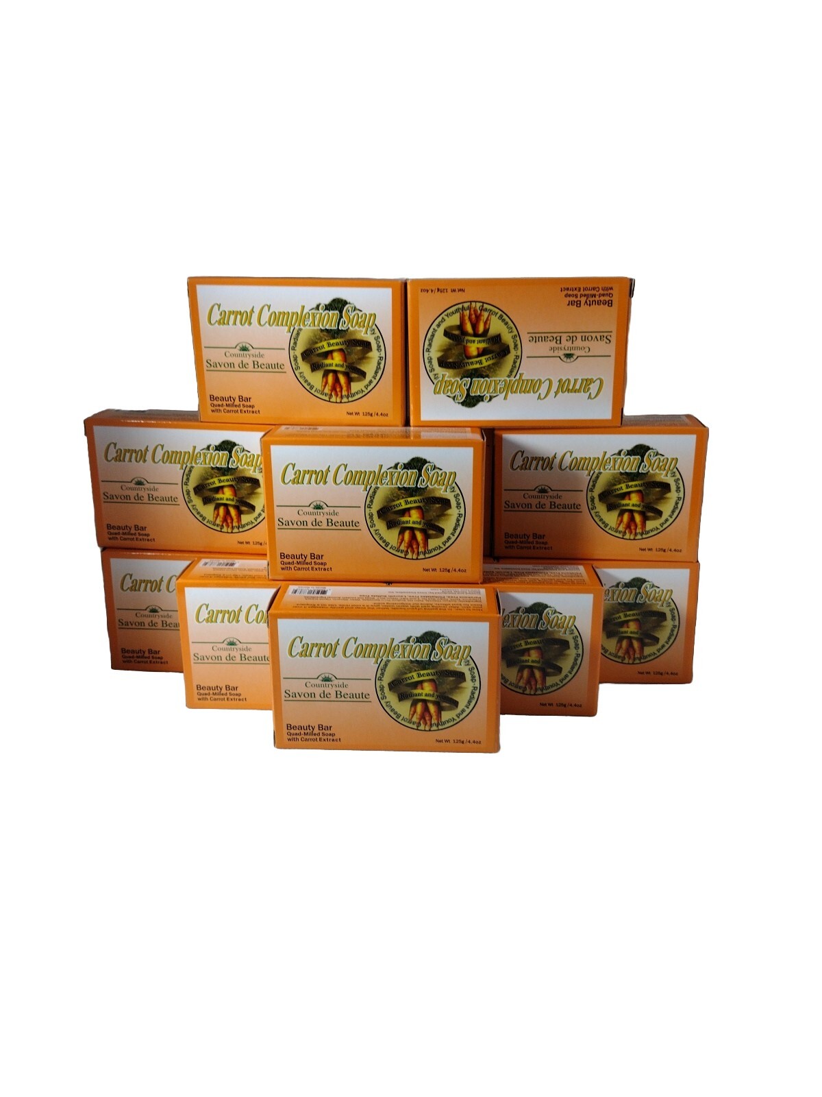 12-Pack CARROT COMPLEXION SOAP BEAUTY BAR WITH CARROT OIL 125g (each) BRAND NEW!