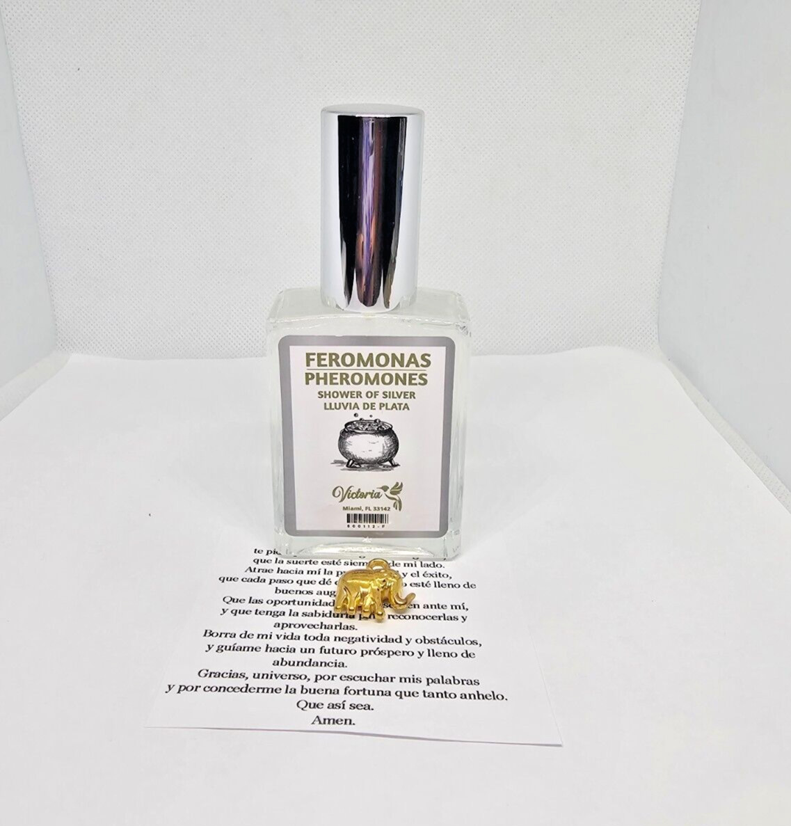 PERFUME LLUVIA DE PLATA / SILVER RAIN ATRAE ABUNDANCIA FORTUNA DINERO SUERTE 1PC