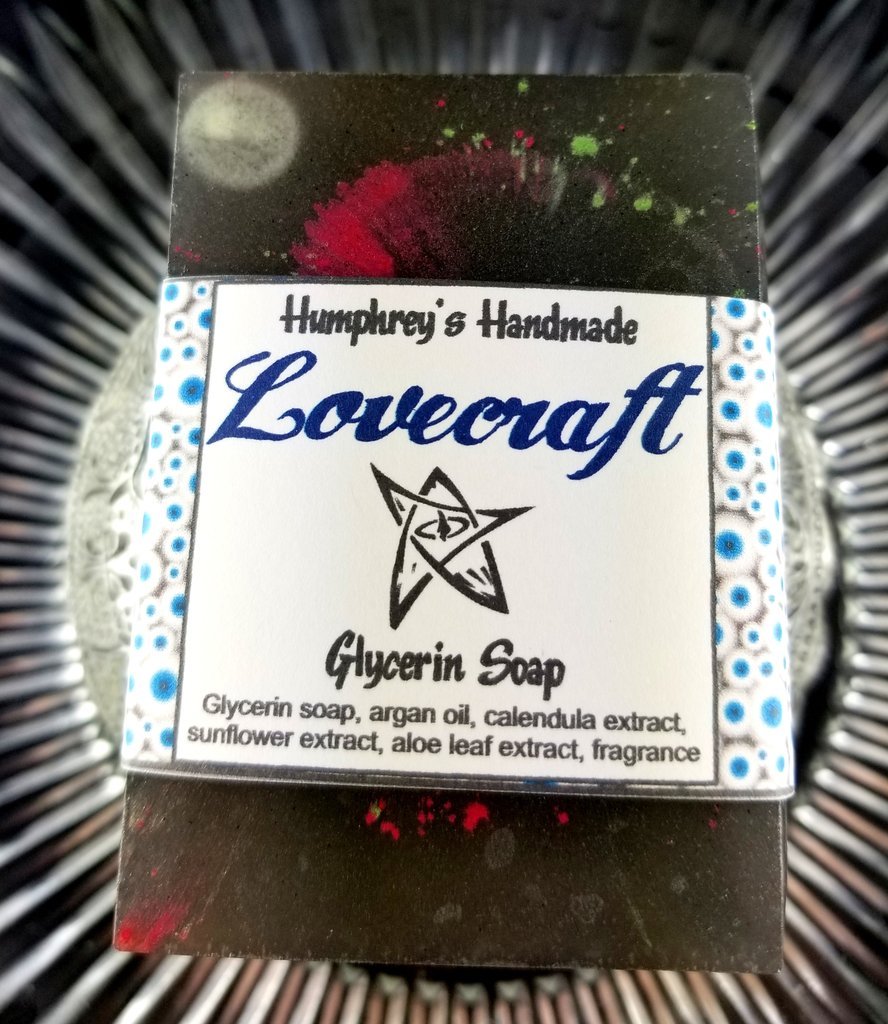LOVECRAFT Glow in the Dark Soap, Pomegranate Scent Large Bar USA Made Halloween