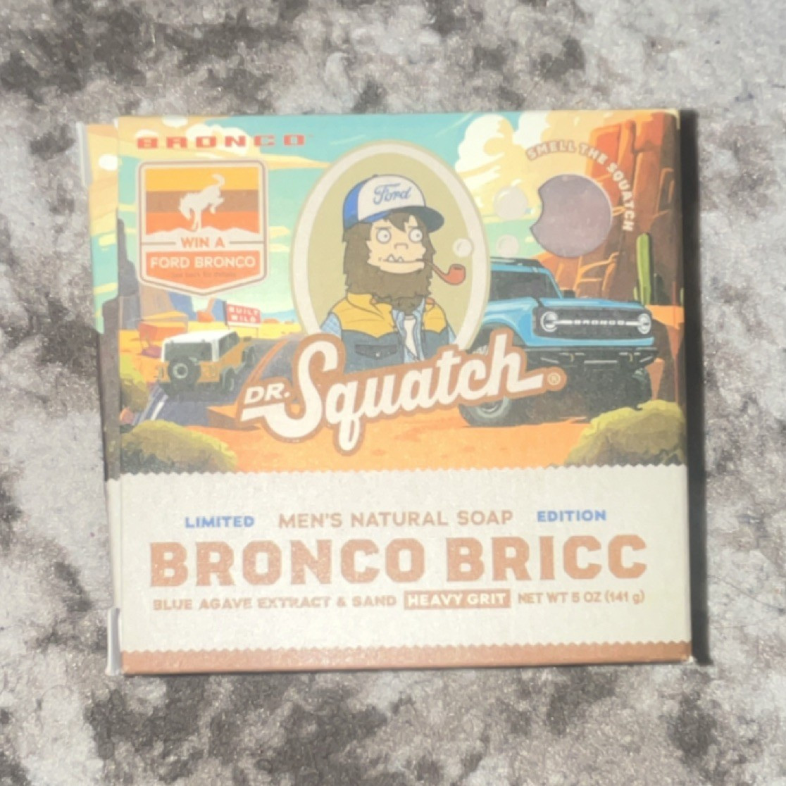 Dr. Squatch Men’s Natural Soap Bronco Bricc Blue Agave Limited Edition 5 oz