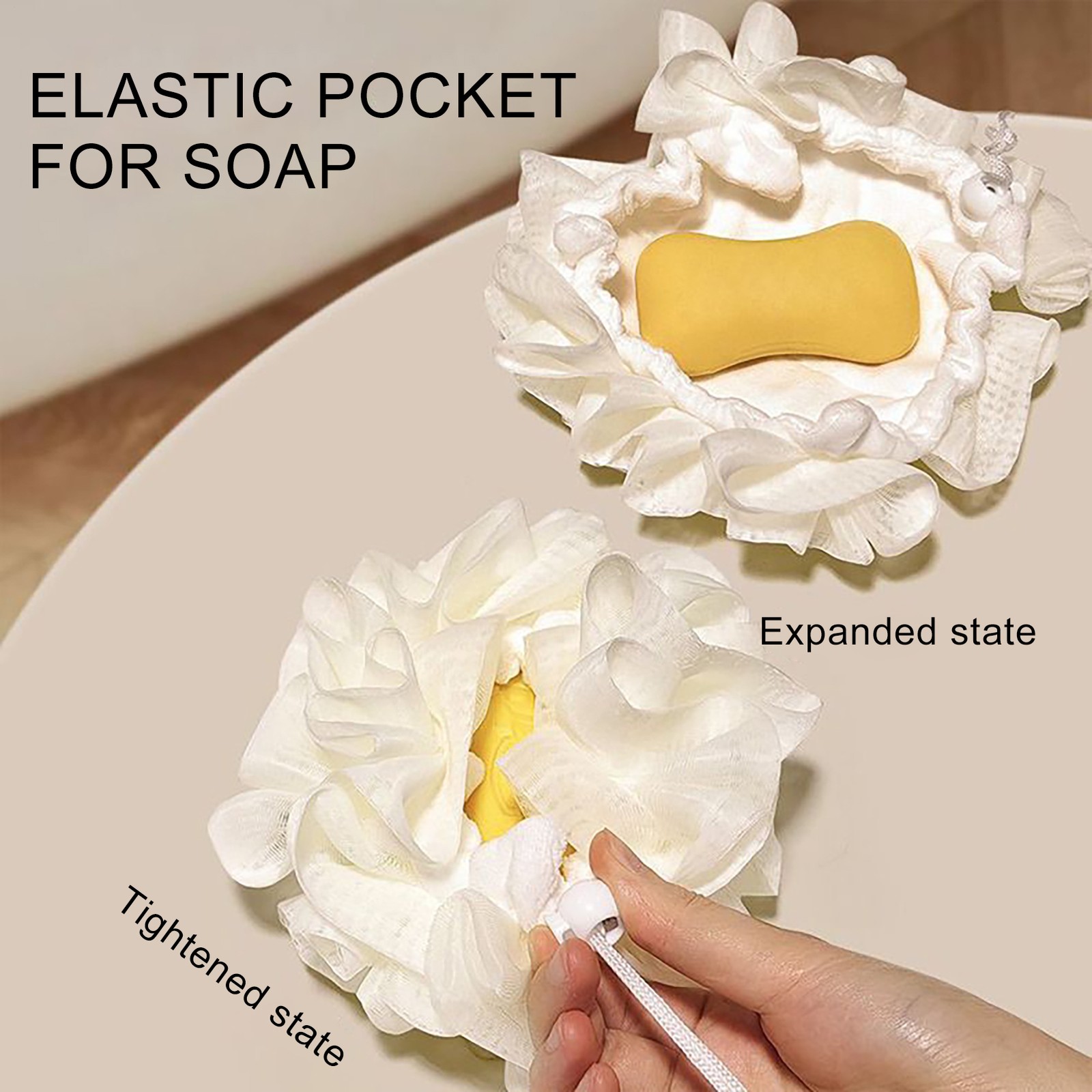 Bath Sponge 2 In 1 Body Sponge With Soap Pouch Multifunctional Bathroom