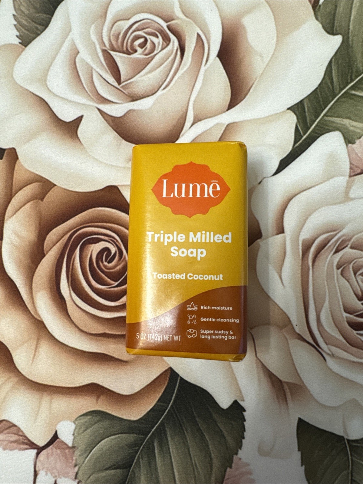 Brand NEW Lume Toasted Coconut Triple Milled Soap 5oz Deodorant Bar SEALED