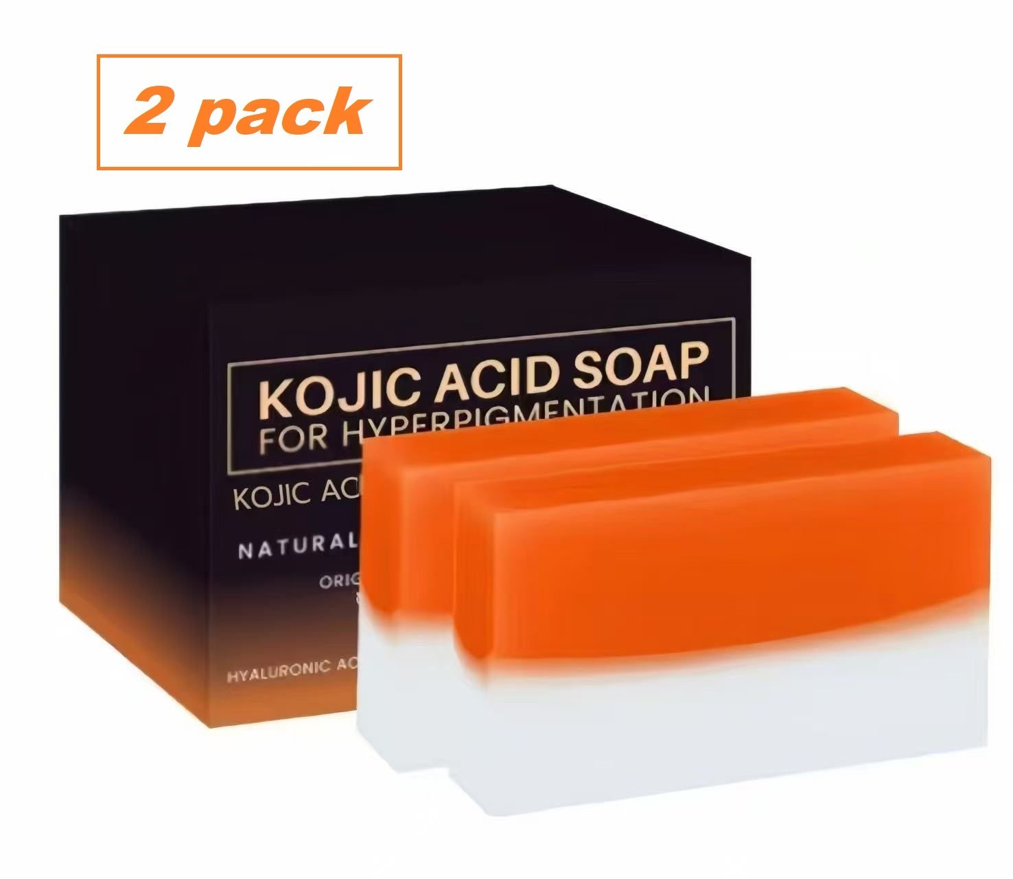 Kojic Acid Soap Skin Lightening Whitening with Vitamin C & Vitamin E 2Pcs