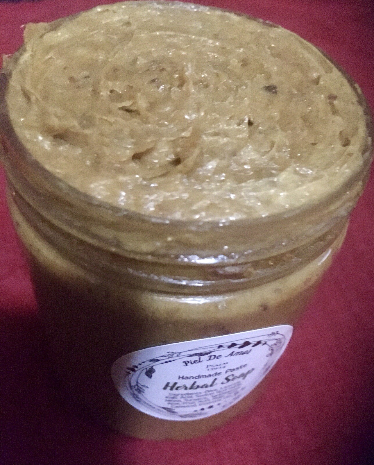 Piel De Amor Herbal Hand Made Extra Glow Paste Soap. Size 6 oz