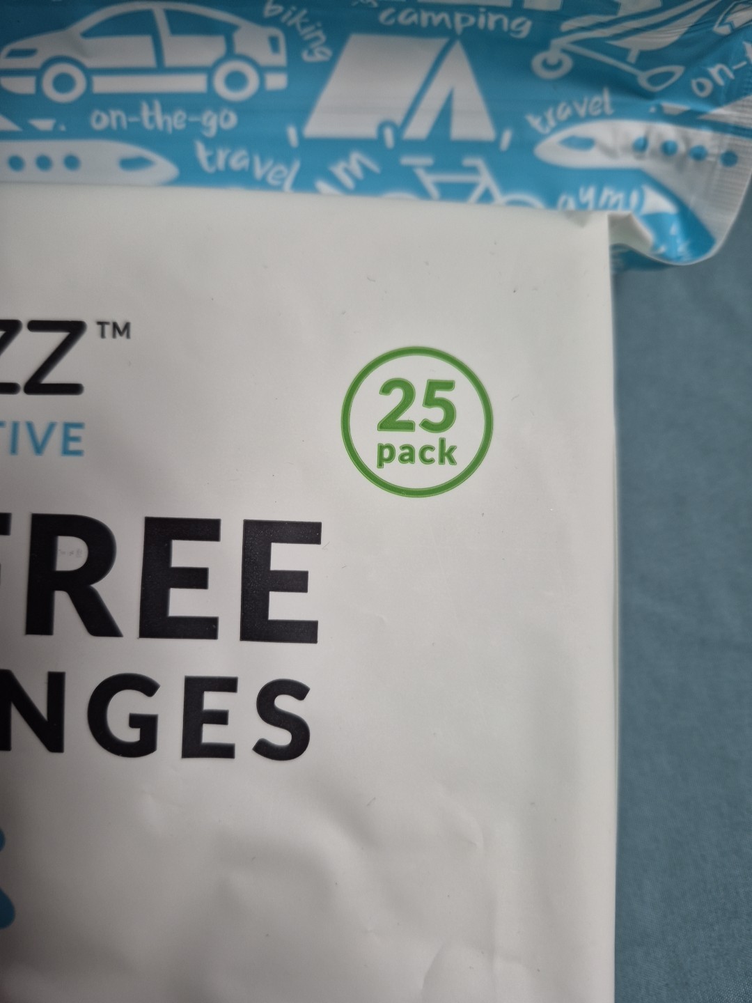 Lot Of 3- Scrubzz Bath Alternative Rinse Free Bath Sponges Soap 25 Per Pack