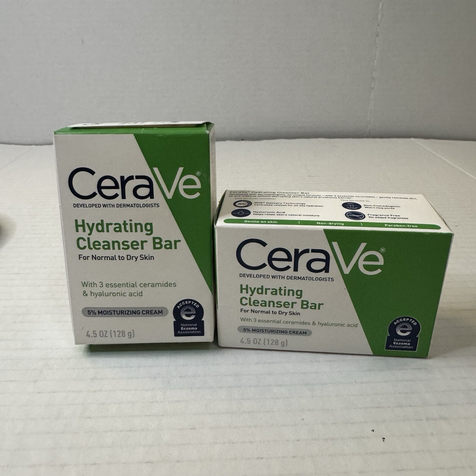 Cerave Hydrating Cleanser Cleansing Bars 4.5 oz Each Normal To Dry Skin Lot of 2