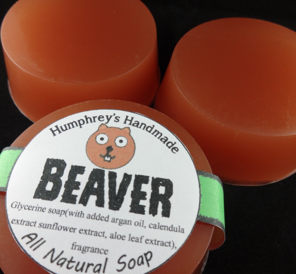 BEAVER Pine Scented Shave & Beard Soap Men’s Glycerin Bar Woods Stocking Stuffer