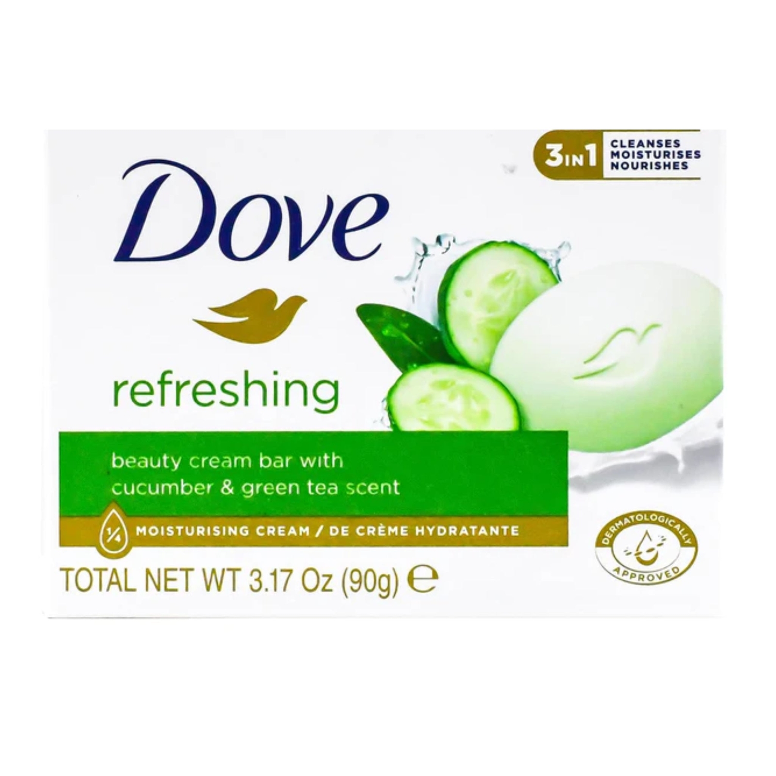 Dove Refreshing Beauty Bar Cucumber & Green Tea, 3.17oz