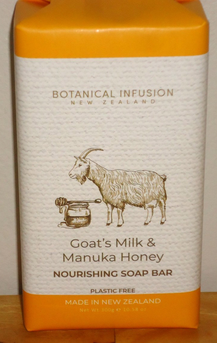 Botanical Infusion Goat Milk & Manuka Honey Soap Bar 10.5 oz From New Zealand