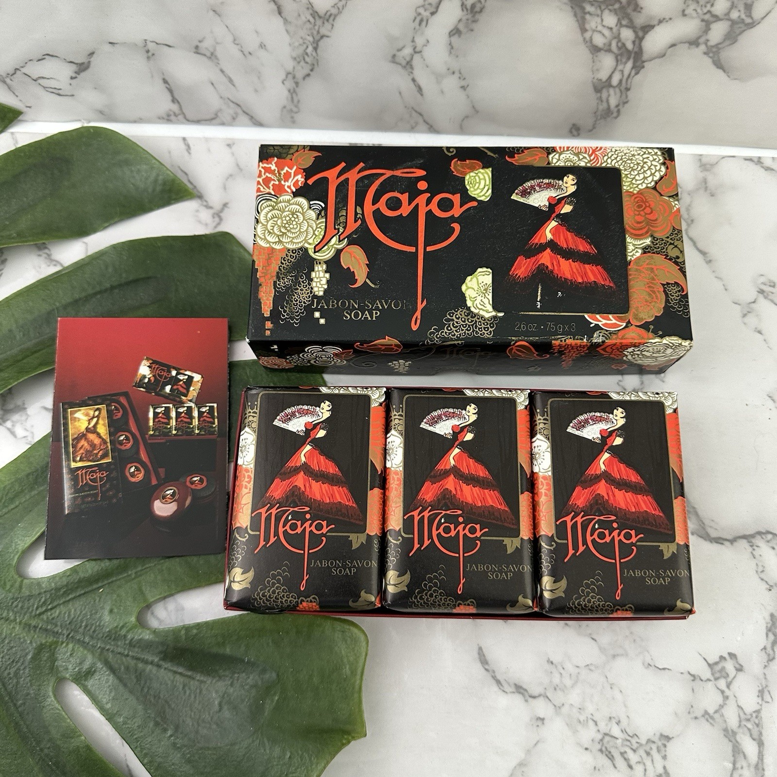 Maja Jabon Savon Soap Boxed Set New 3 Bars Perfumed Spain Myrurgia 2.64 oz