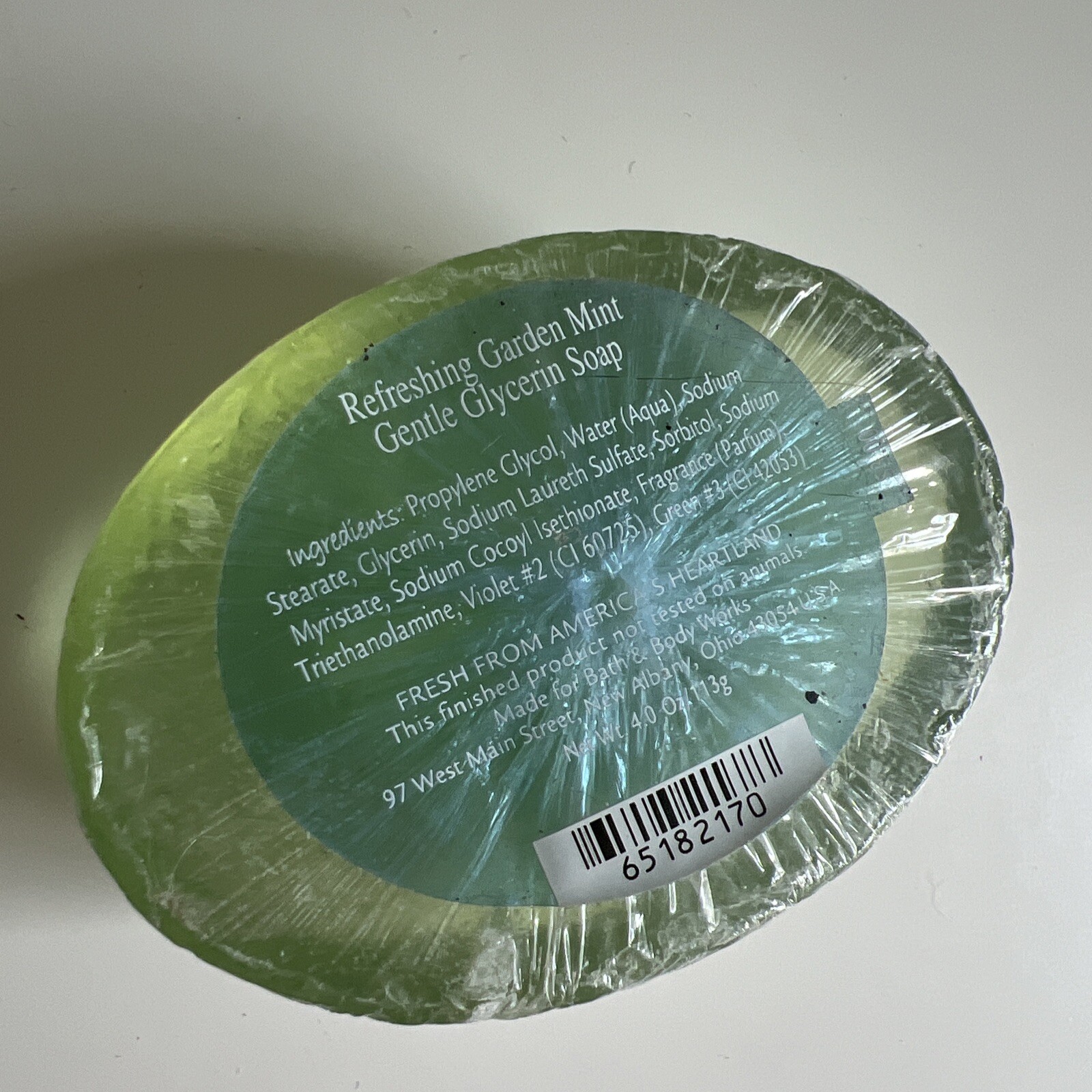 Vintage Bath Body Works Refreshing Garden Mint Gentle Glycerin Soap 4oz NEW
