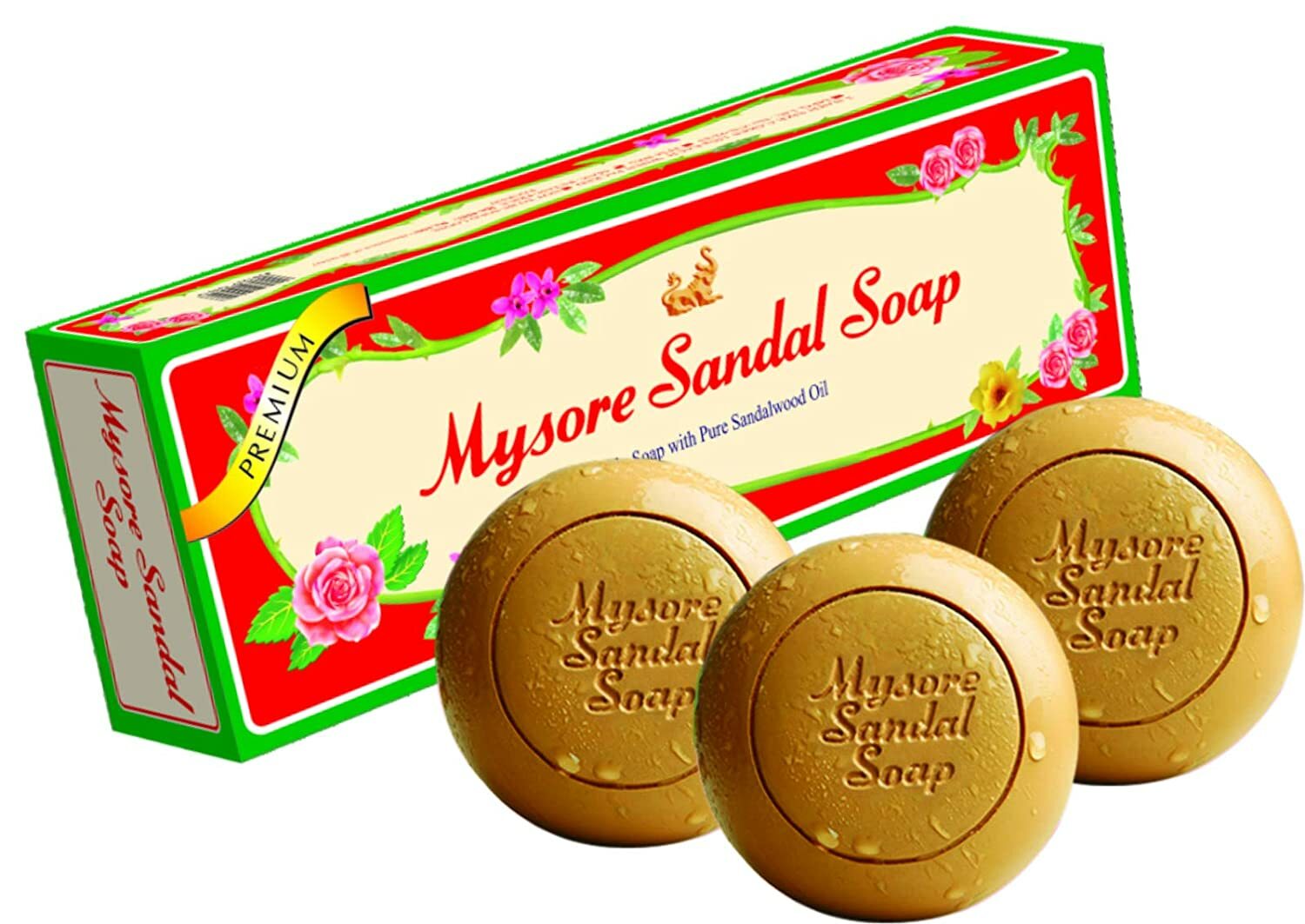 Mysore Sandal Soap Natural Superior with Pure Sandalwood Oil Soap Bar -150G -F S