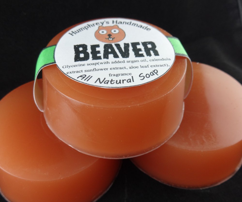 BEAVER Pine Scented Shave & Beard Soap Men’s Glycerin Bar Woods Stocking Stuffer