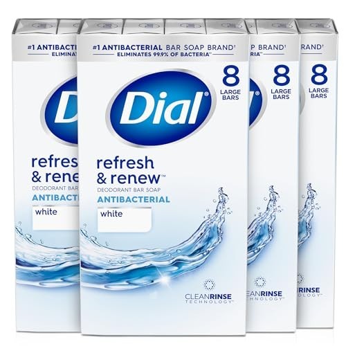 Antibacterial Bar Soap 4 oz 32 Pack White Deeply Cleansing Gentle on Skin