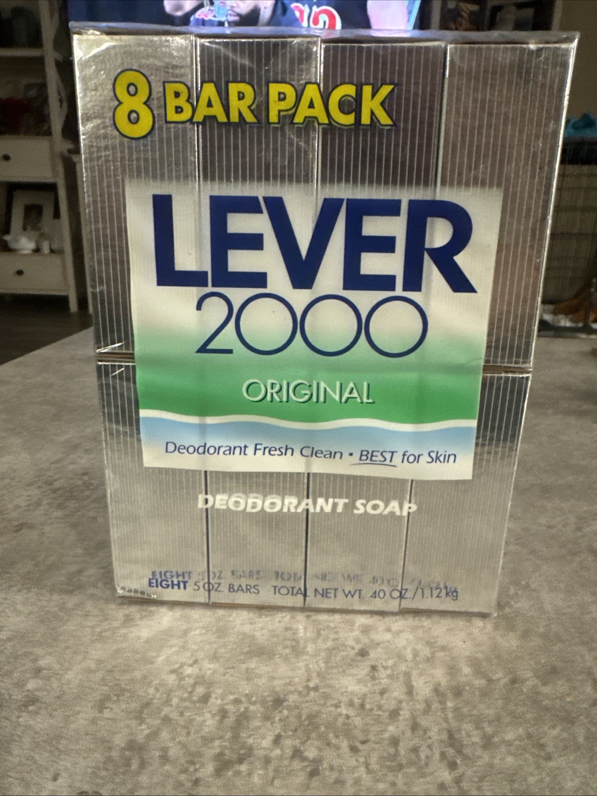 Vintage 1997 Lever 2000 Original 8 Bar Pack Deodorant Soap Silver Box NEW NOS