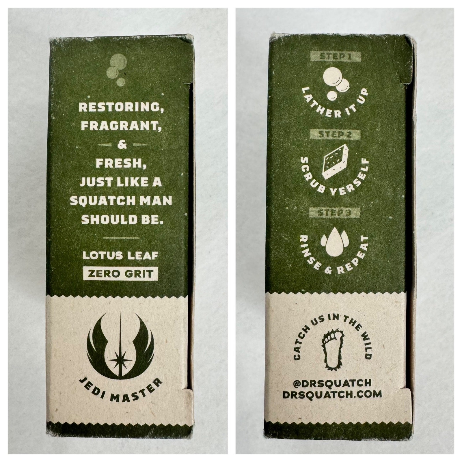 4 Bars Dr Squatch Mens Natural Soap Star Wars Yoda Wisdom Wash Lotus Leaf 5-Oz