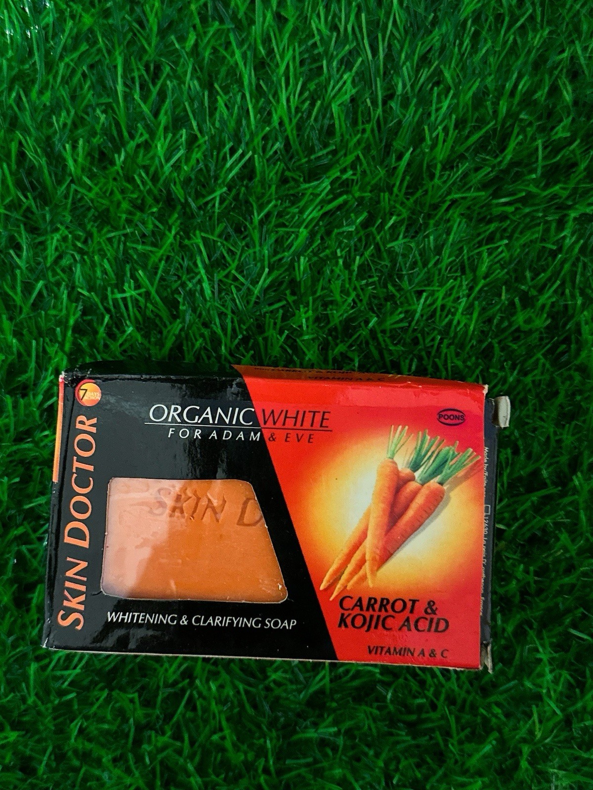 1 Pc Organic Skin Doctor Whitening And Clarifying Carrot & Kojic Bar Soap.
