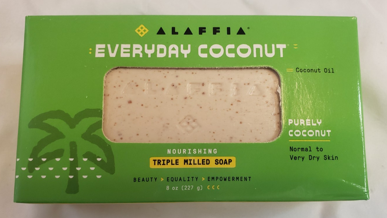 Alaffia Everyday Coconut Triple Milled Bar Soap Normal Very Dry Skin – Pack of 4