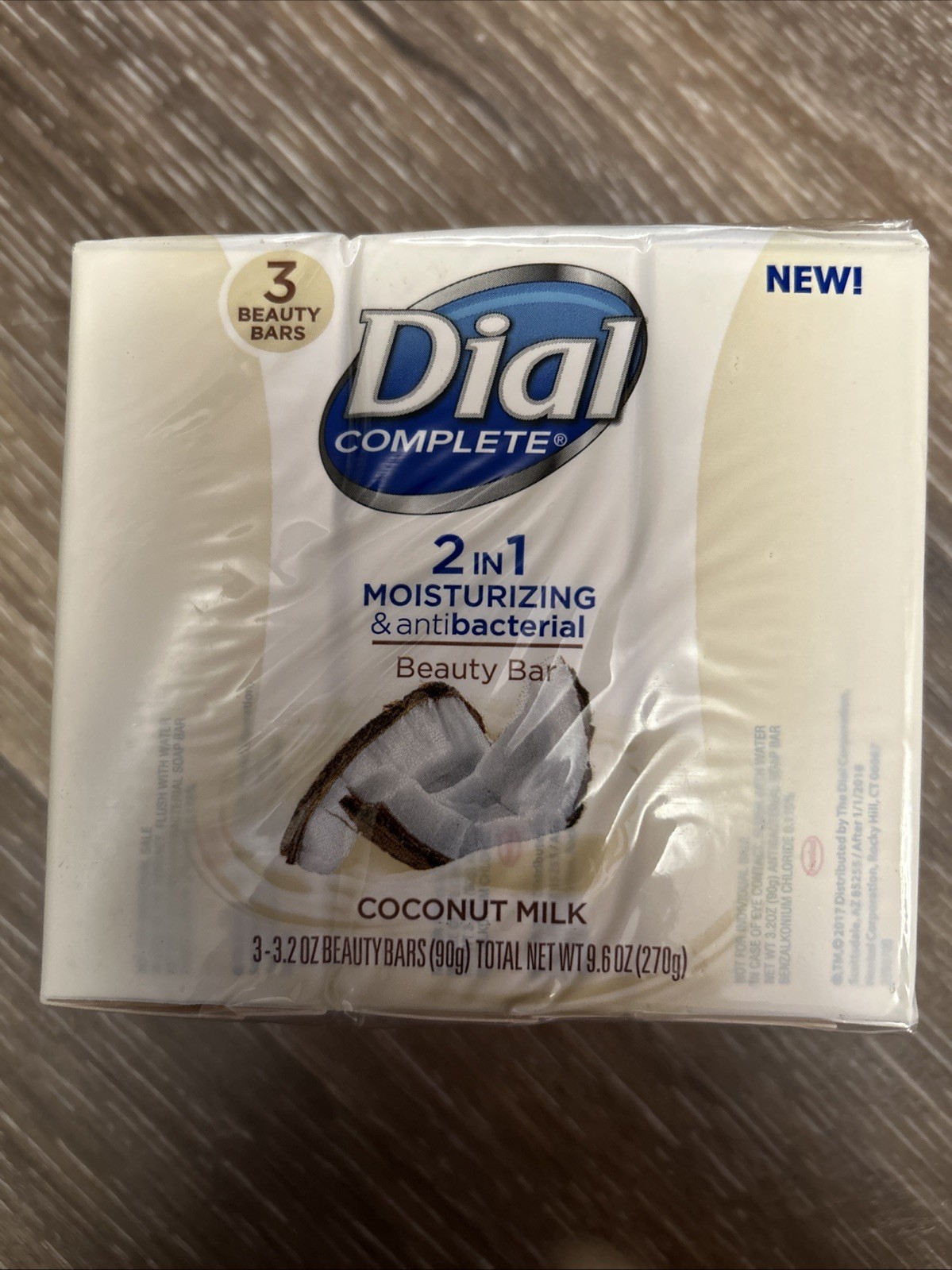 Dial Complete Coconut Milk 2-in-1 Antibacterial Moisturizing Beauty Bar Soap LOT