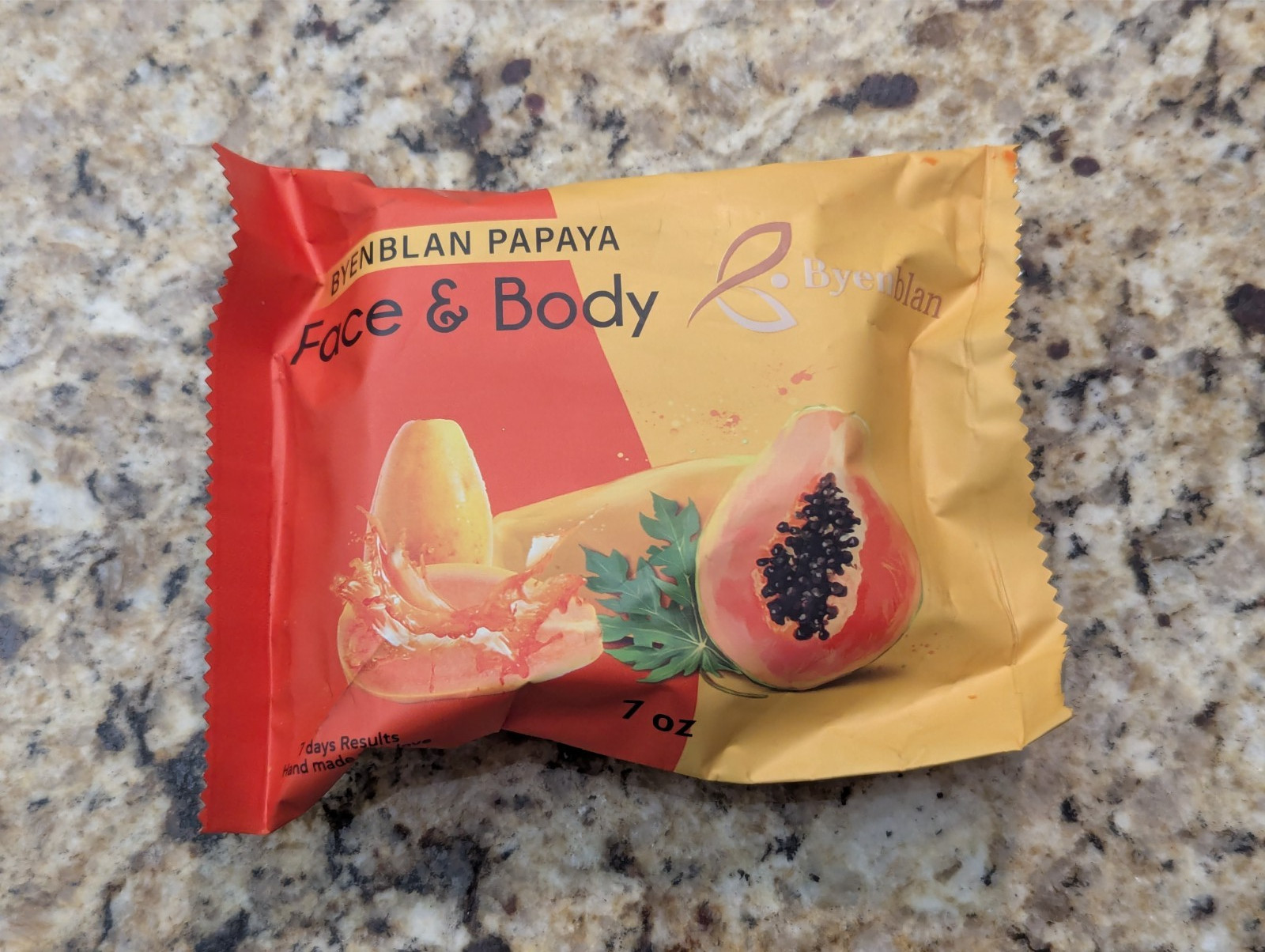 Byenblan Face & Body Soap Bar Handmade Papaya 4 oz exp: 11/2028
