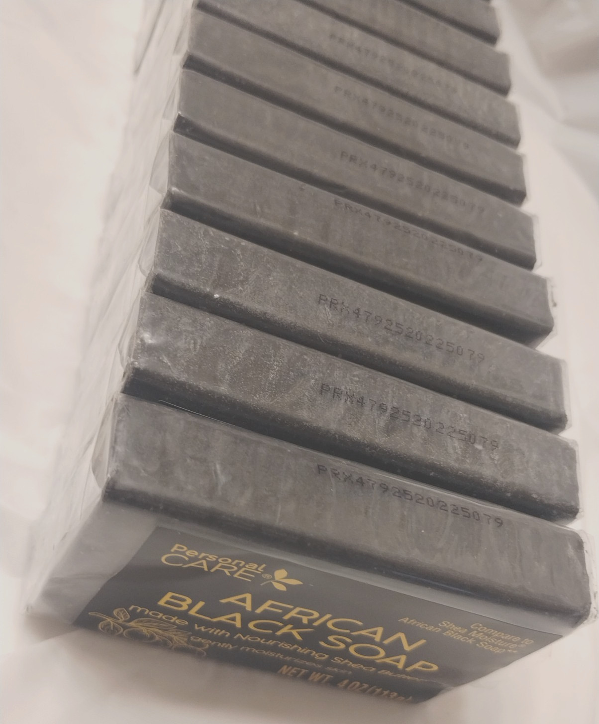 Lot of (12) Personal Care African Black Soap with Shea Butter Moisturizure
