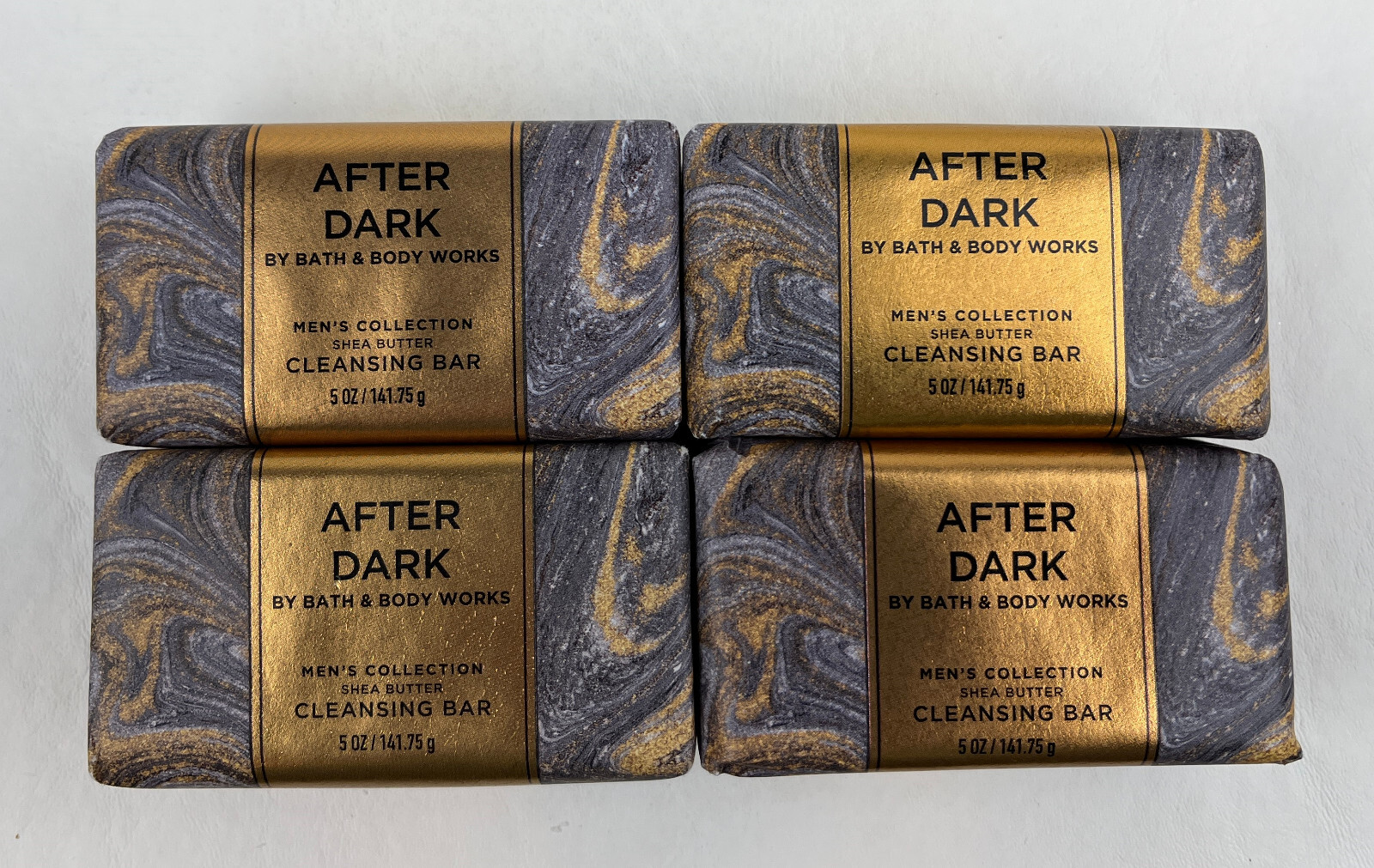 4 Bath & Body Works Men’s Collection After Dark Shea Butter Cleansing Soap Bars