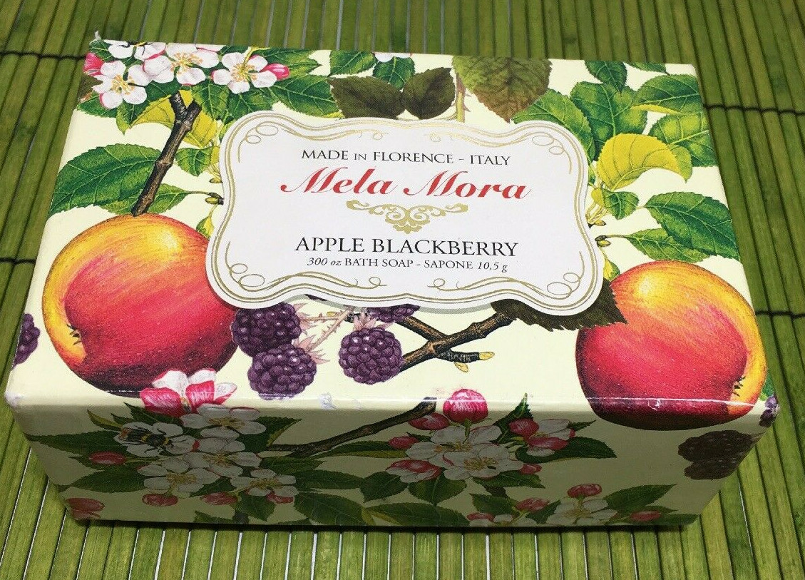 Apple Blackberry Sapone Mela Mora Made in Italy Hand Made Tuscan Soap NEW