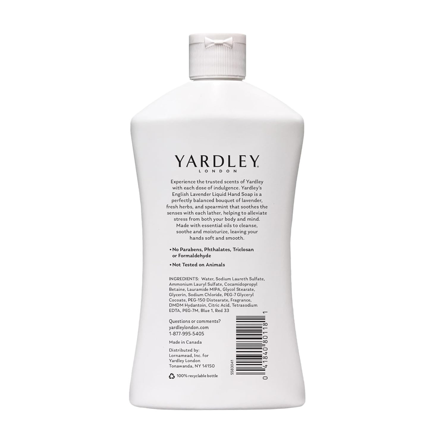 (Pack 2) Yardley London English Lavender Liquid Hand Soap Refill, 16 Ounce