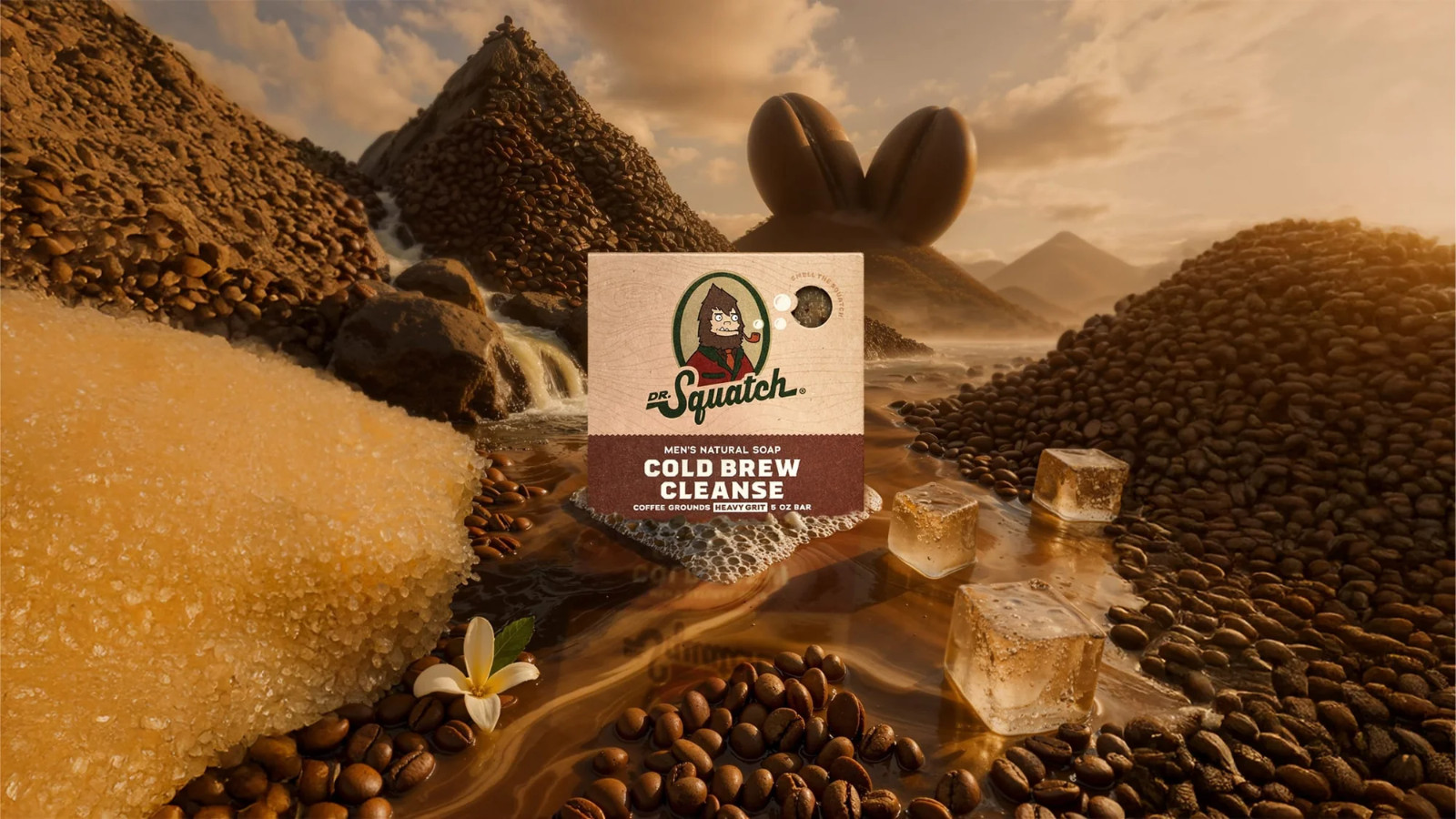 Dr. Squatch Cold Brew Cleanse Coffee Soap Bar | 5 Ounces [ Pack of 2 ]