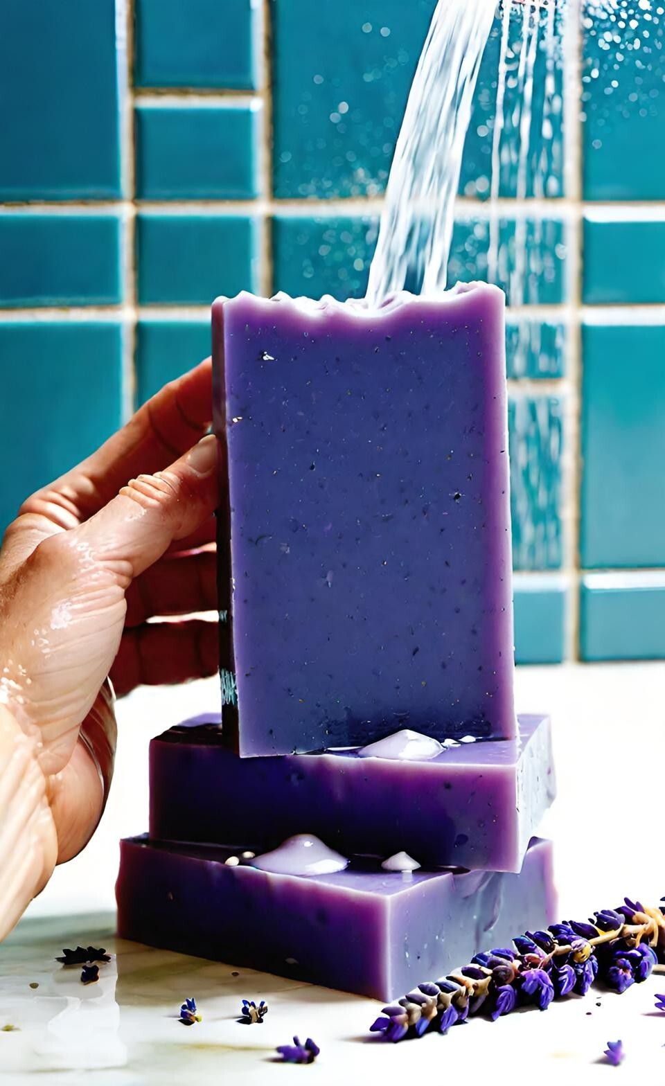 Lavender Handmade Organic Soap Bar Natural Oil Wonderful Scent Premium Body Spa