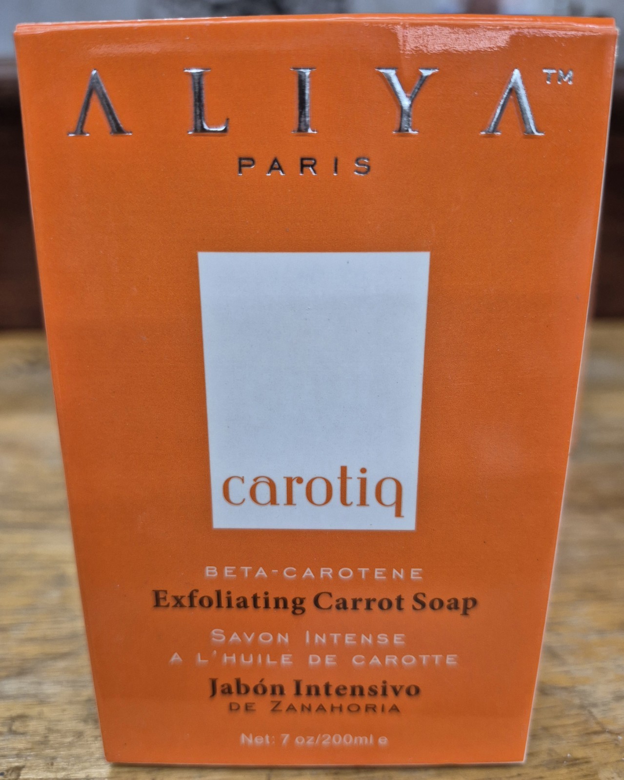 2 Pack of Aliya Paris Carotiq Exfoliating Carrot Soap, 7 oz Bars New