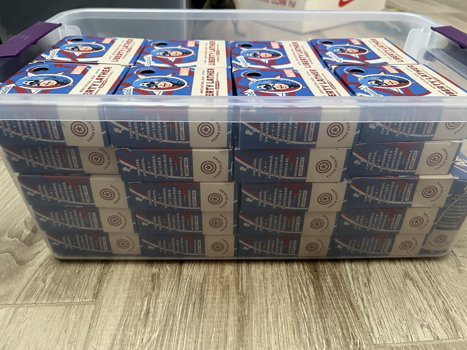 Dr. Squatch Liberty Lather 100 Pack Marvel Captain America LIMITED EDITION Soap