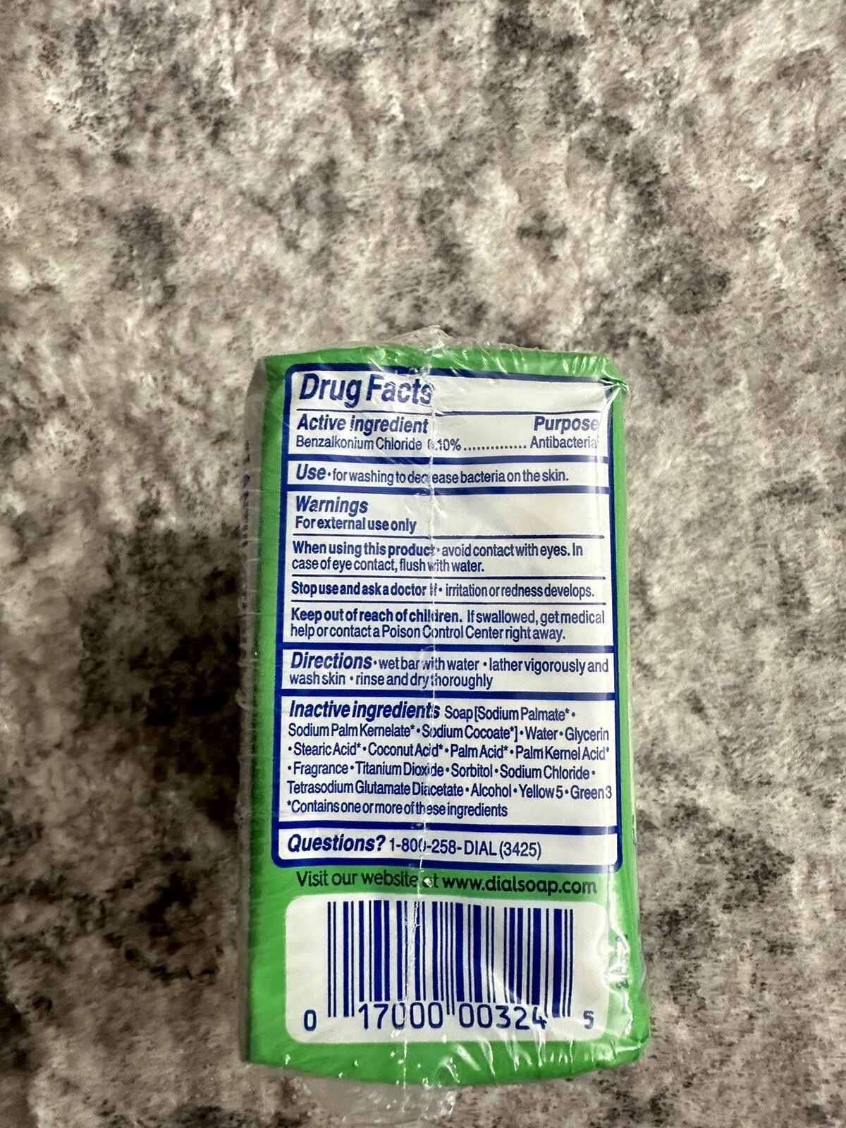 Dial Refresh & Renew Deodorant Bar Soap Antibacterial Mountain Fresh 3 Bars NEW