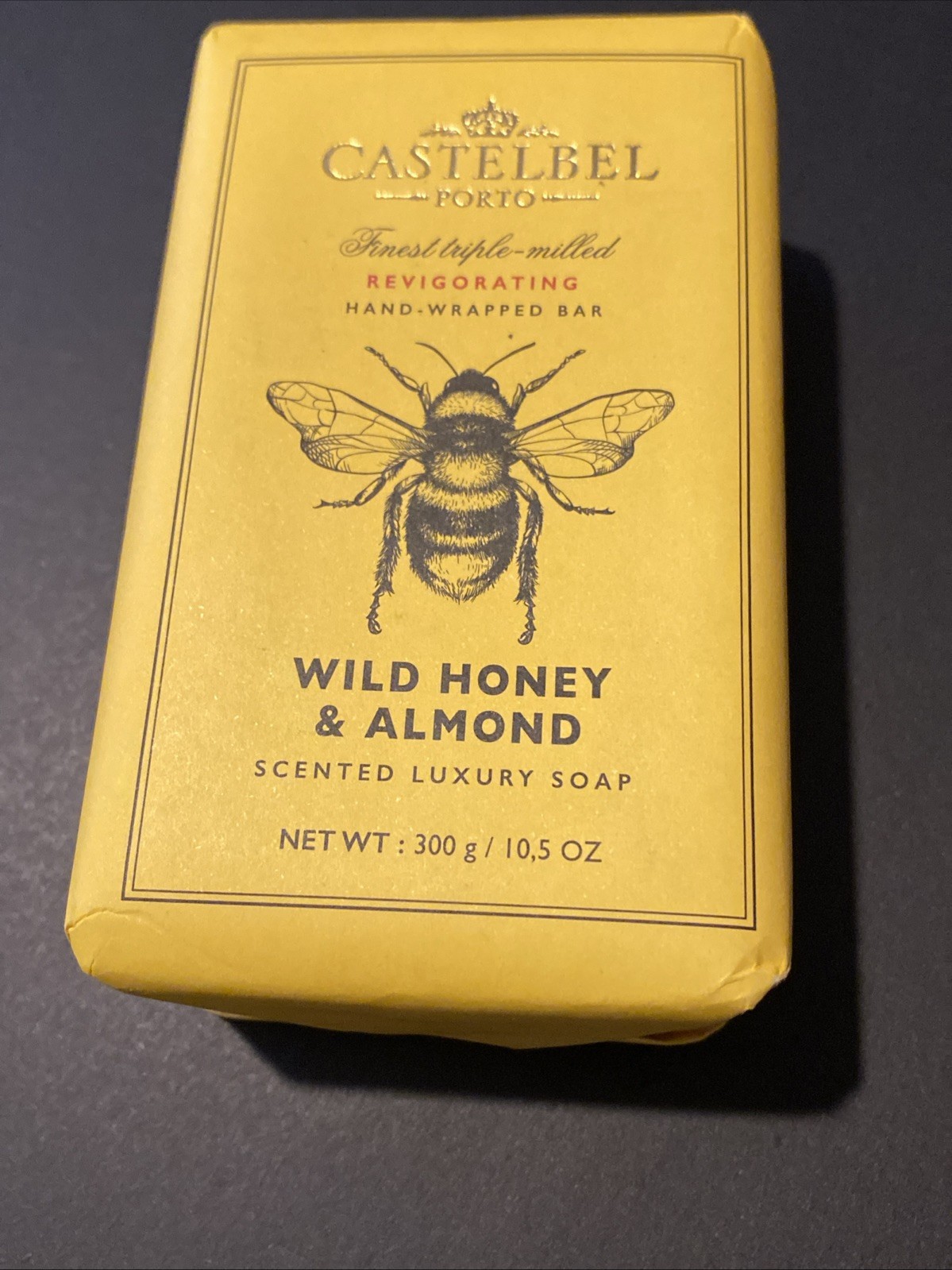 Castelbel Luxury Bath, Kitchen Bar Soap Wild Honey & Almond Revigorating 10.5oz