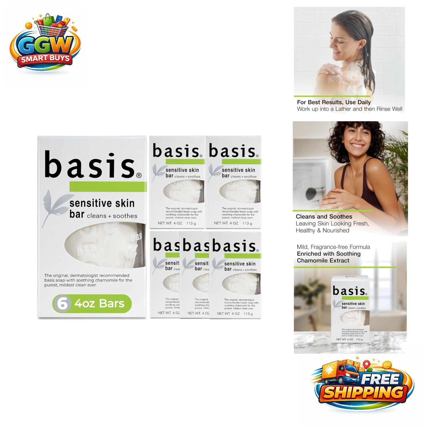Organic Chamomile and Aloe Vera Bar Soap – Soothing Bulk Pack for Sensitive Skin