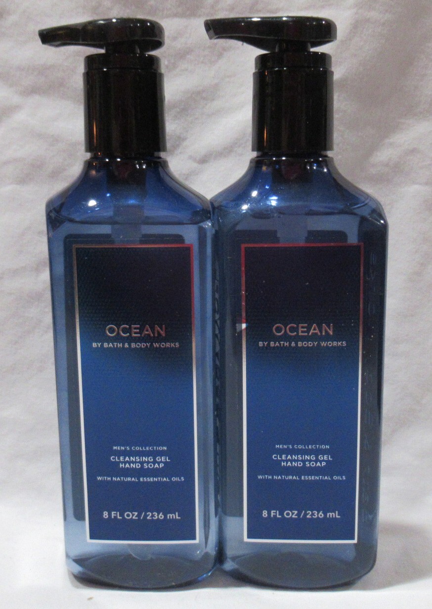Bath & Body Works Men’s Collection Cleansing Gel Hand Soap Lot Set of 2 OCEAN