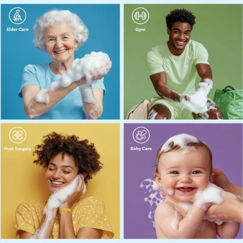 Disposable No Rinse Bathing Wipes – 25 Pack – All-in-1 Single Use Shower Wipes**