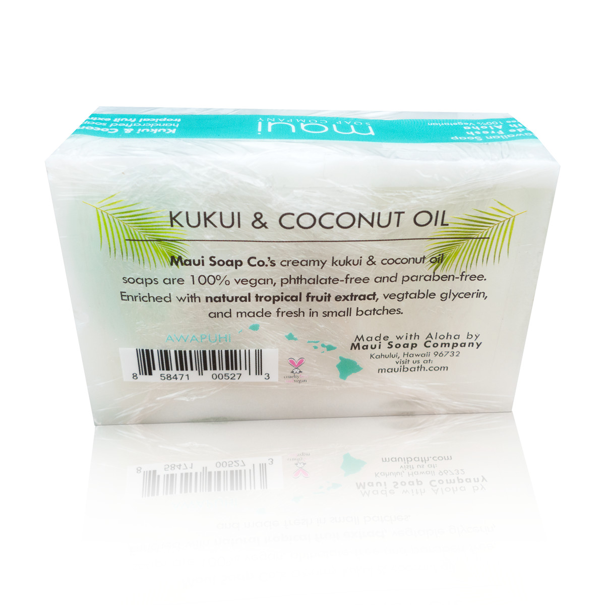 Maui Soap Co Awapuhi Bar Soap with Kukui & Coconut Oil 6oz