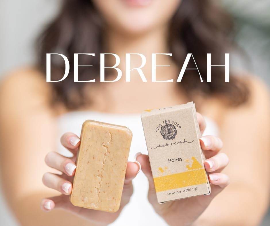 Natural Pine Tar Soap with Honey Scent – Moisturizing for All Skin Types