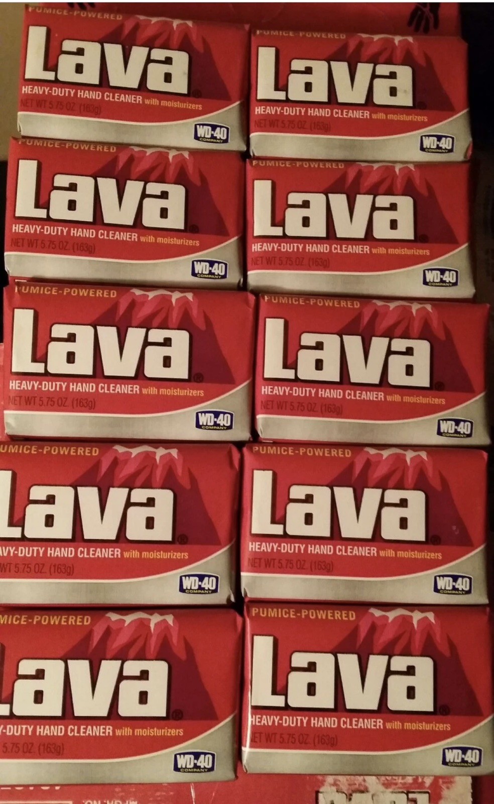 (10) Lava Soap Heavy-Duty Hand Cleaner pumice powered 5.75 oz Bar FREE SHIPPING!