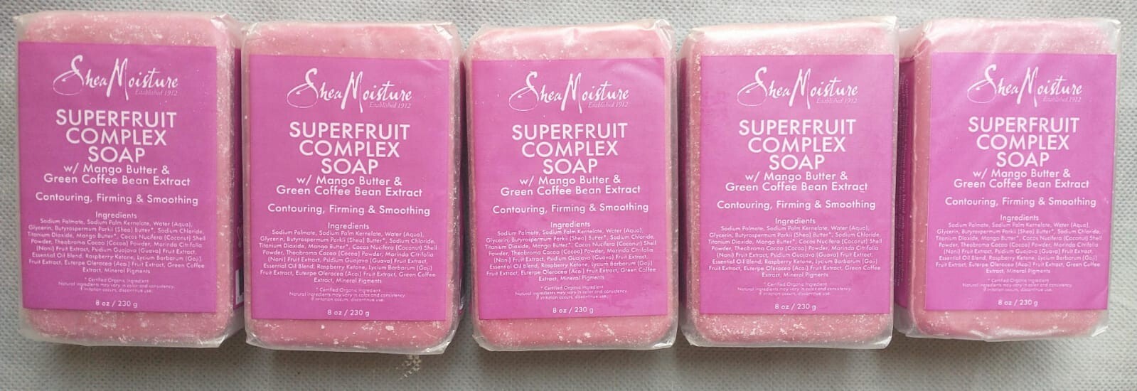 5 Shea moisture superfruit complex bar soap with coffee bean extract New