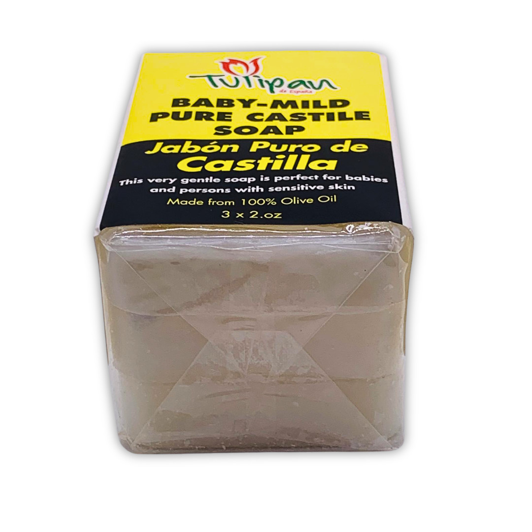 Set of 3 Baby Mild Pure Castile Soaps – Jabon Puro de Castilla 2 oz