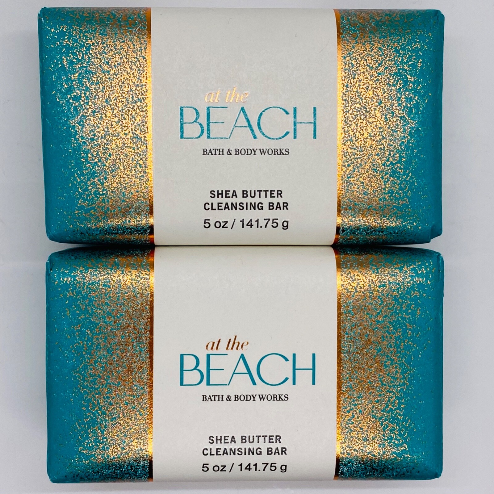 2-Pack Bath & Body Works AT THE BEACH Shea Butter Cleansing Bar Soap 5 oz Each