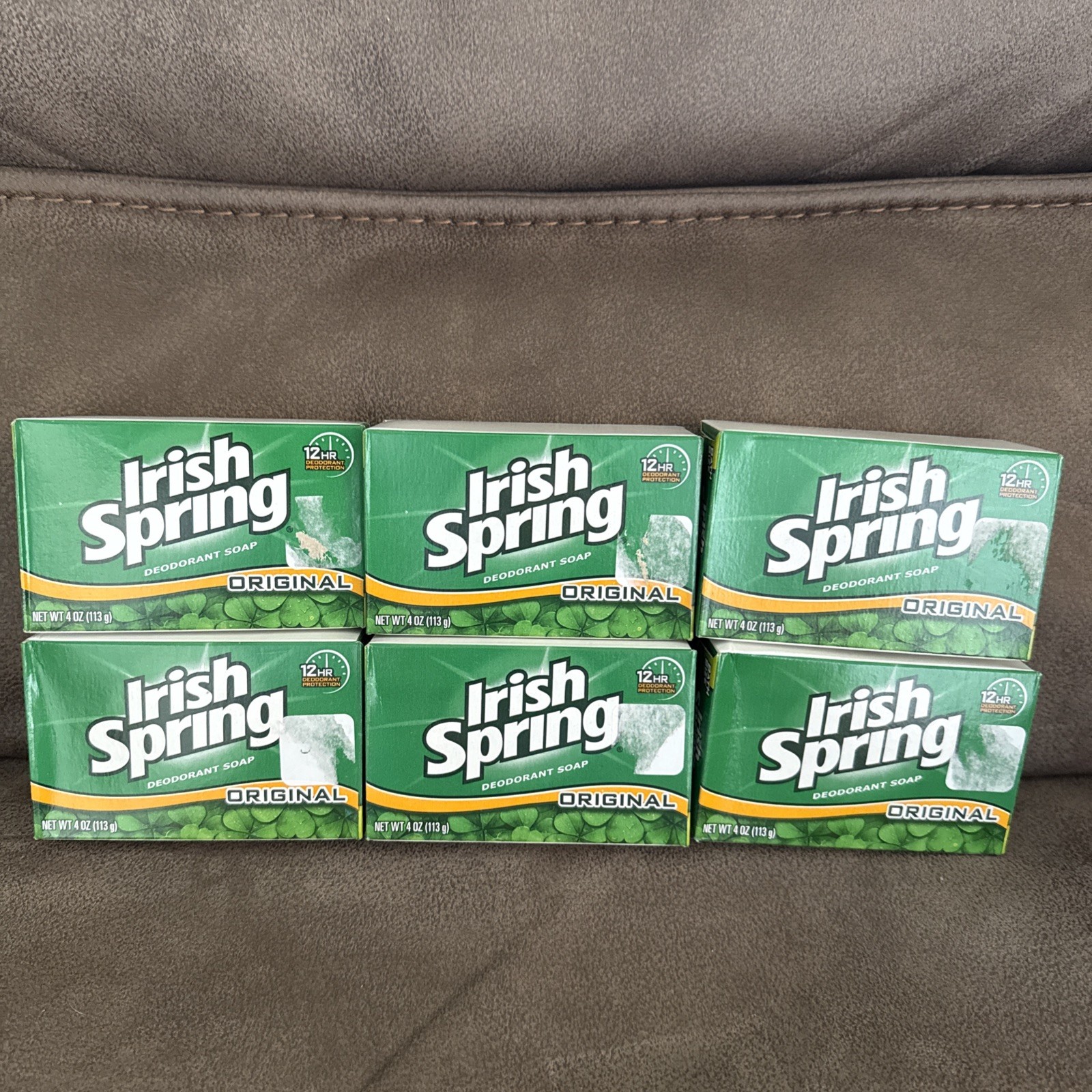 Irish Spring Vintage Bar Soap Lot of 6 Original Scent Package 4 Oz NOS No Flax