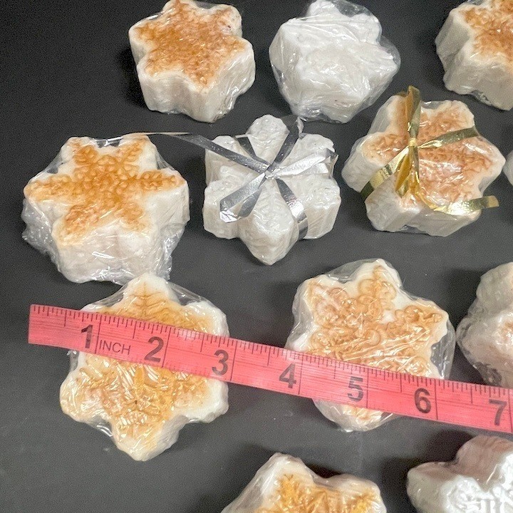 20 Individually Wrapped Handcrafted Snowflake Shea Butter Soaps