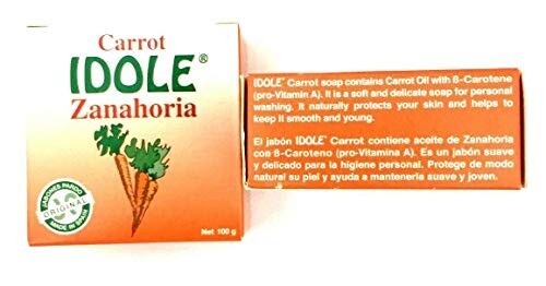 Idole Carrot Soap 3.5 Oz 100g Vitamin B-Carotene Savon Carotte Jabon Zanahoria